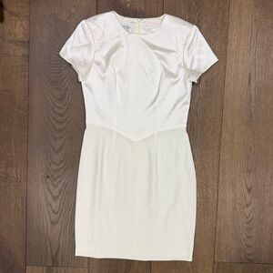 Oleg Cassini Cream Mini Dress